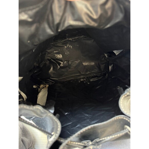 VTG Pacific Connections Genuine Leather Rucksack Backpack Black Travel 12\